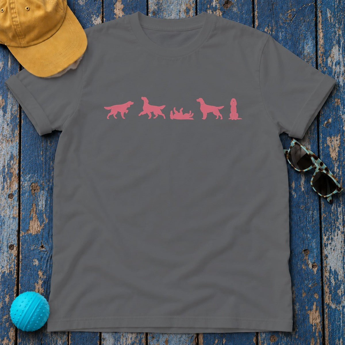 Gordon Setter Silhouette T-Shirt in Graphite Heather