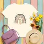 Cute Dog with Rainbow Graphic Tee shirt product type