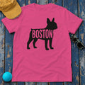 Boston Frenchie Silhouette T-Shirt in Heliconia