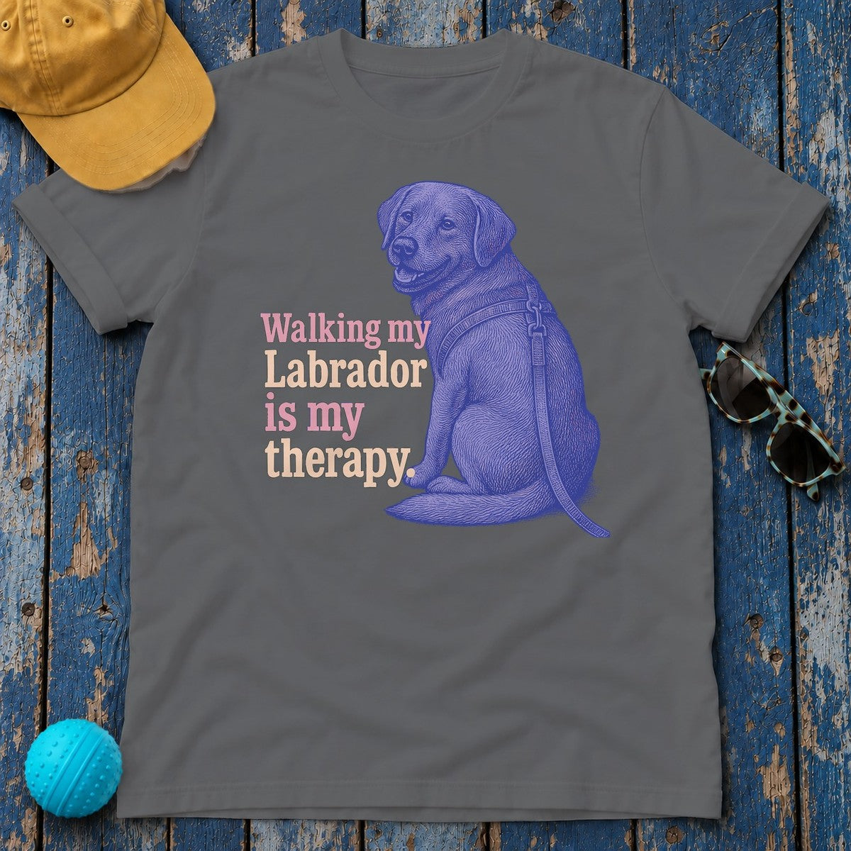 Labrador Therapy T-Shirt in Graphite Heather