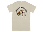 German Shorthaired Pointer dog wearing detective hat on t-shirt.
