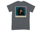 Dark grey t-shirt with graphic of dog and text "ENDLESS HUNGER".