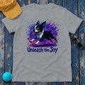 Unleash the Joy Boston Terrier Splash T-Shirt in Gravel