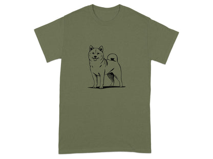 Smiling Shiba Inu Dog Graphic Printed T-Shirt product