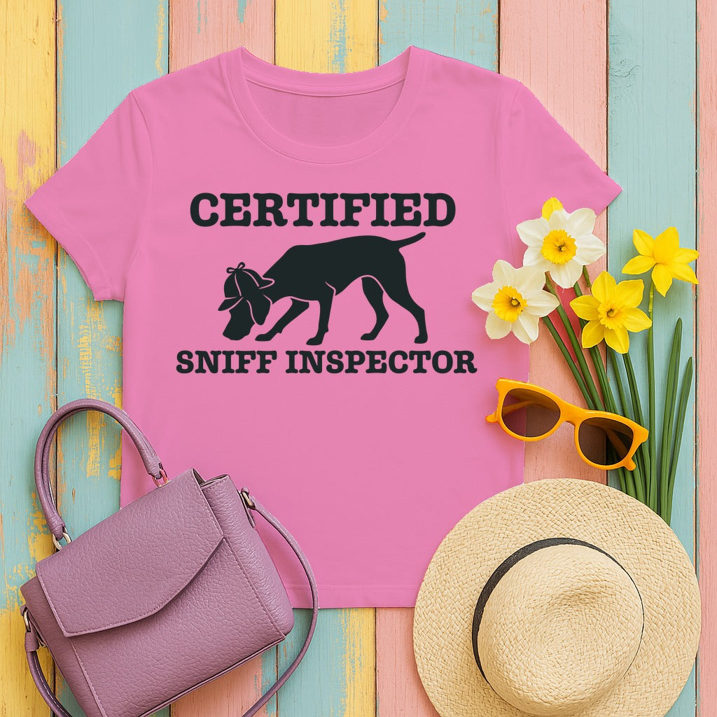 The Certified Sniff Inspector GSP T-shirt in Azalea