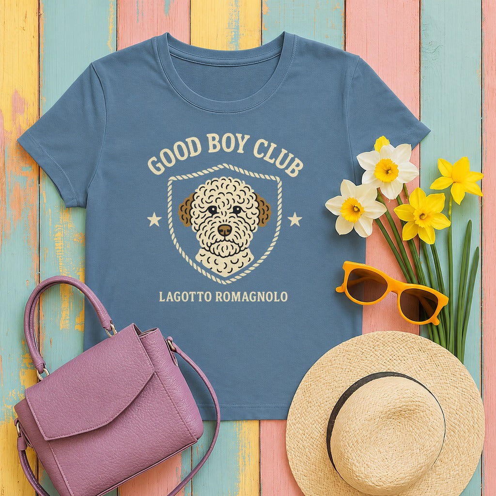 Lagotto Good Boy Club Tee in Steel Blue