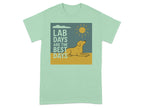 T-shirt with design of relaxed dog and text "LAB DAYS ARE THE BEST DAYS".