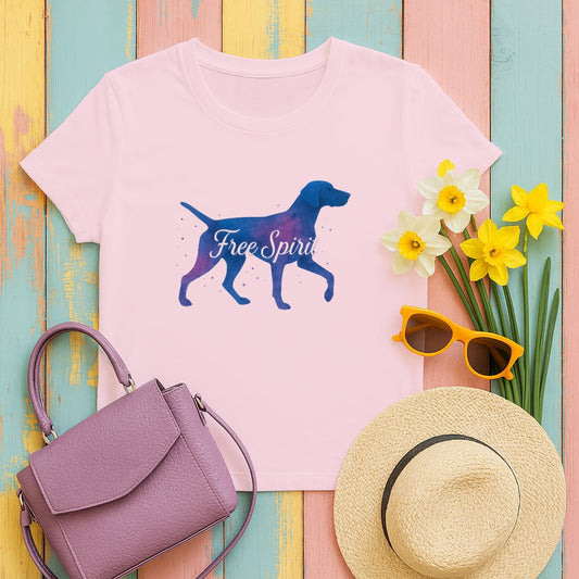 Free Spirit Colorful Dog Silhouette Graphic T-Shirt product type