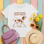 bracco slow-down-enjoy-walks tee flat lay hero
