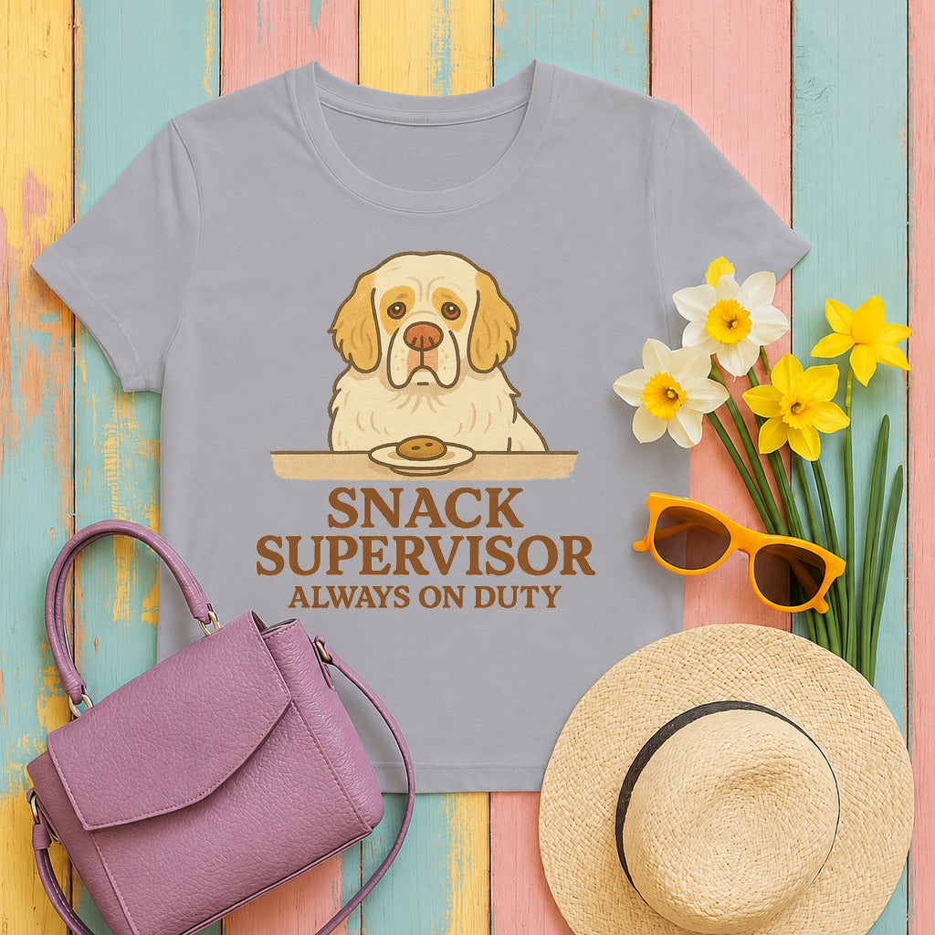 Clumber Snack Supervisor Tee in Athletic Heather