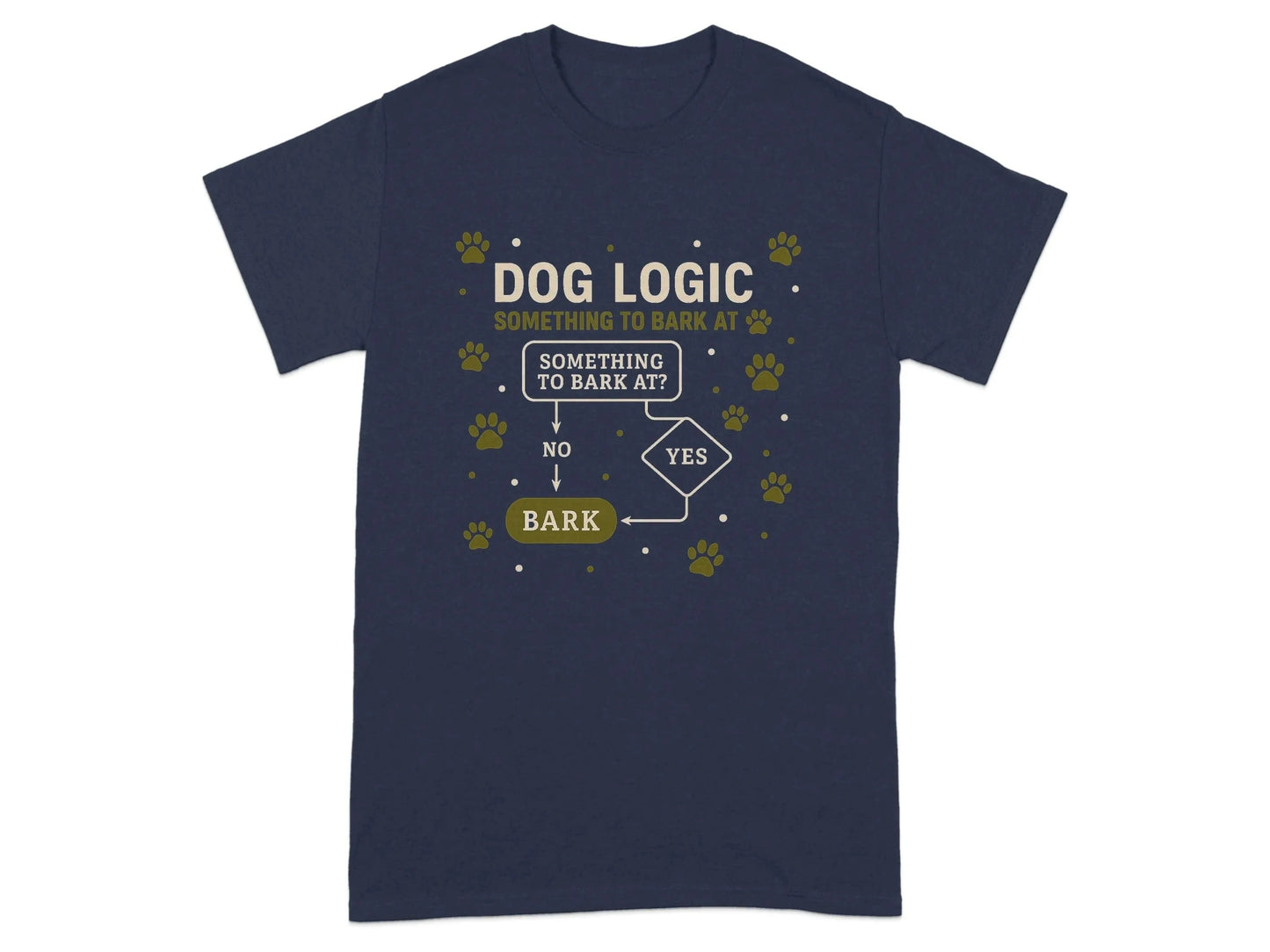 Dog Logic Something to Bark At Funny Animal Design T-Shirt T-shirt