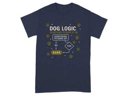 Dog Logic Something to Bark At Funny Animal Design T-Shirt T-shirt