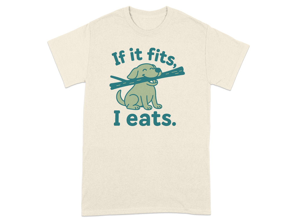 If It Fits I Eats Funny Puppy Design T-shirt
