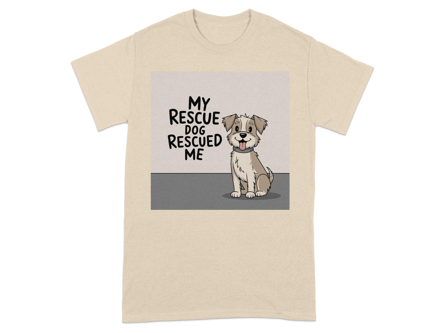 My Rescue Dog Rescued Me Text with Cute Dog product