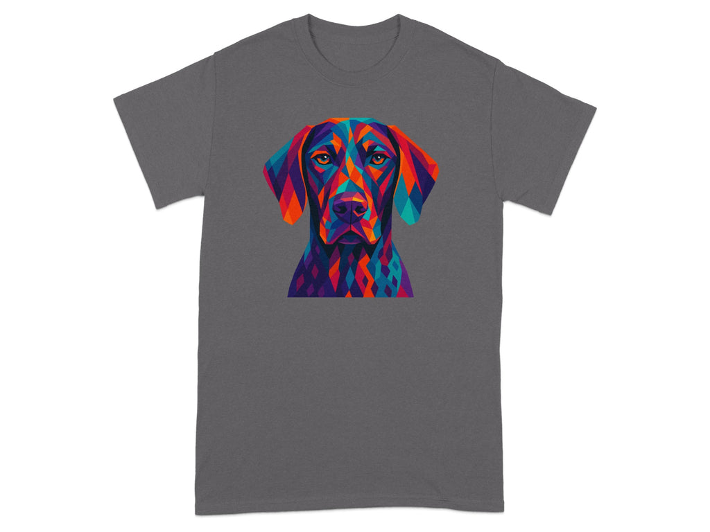 Colorful Geometric Dog Design T-Shirt