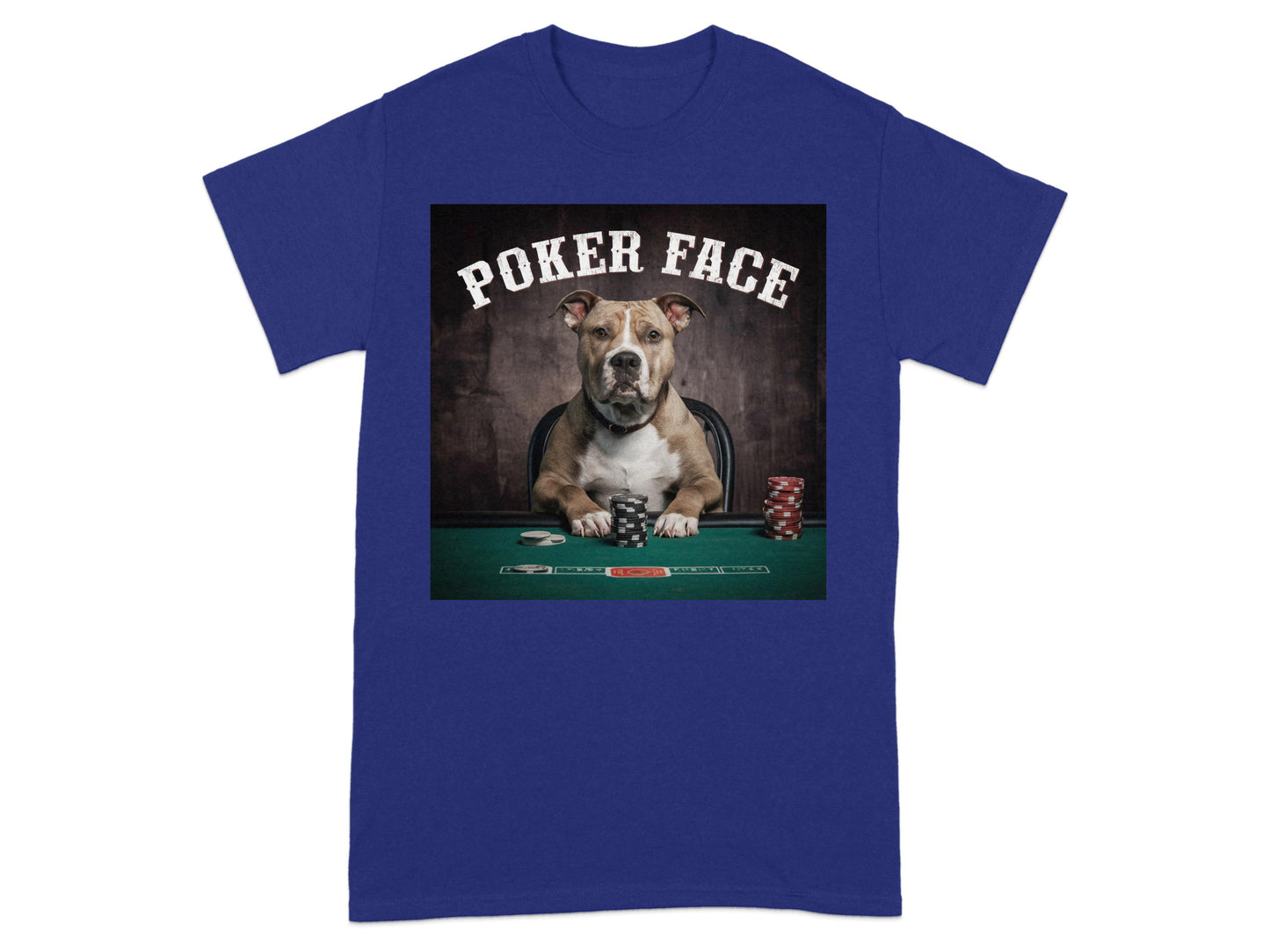 Funny Dog Playing Poker Face Graphic T-Shirt product type