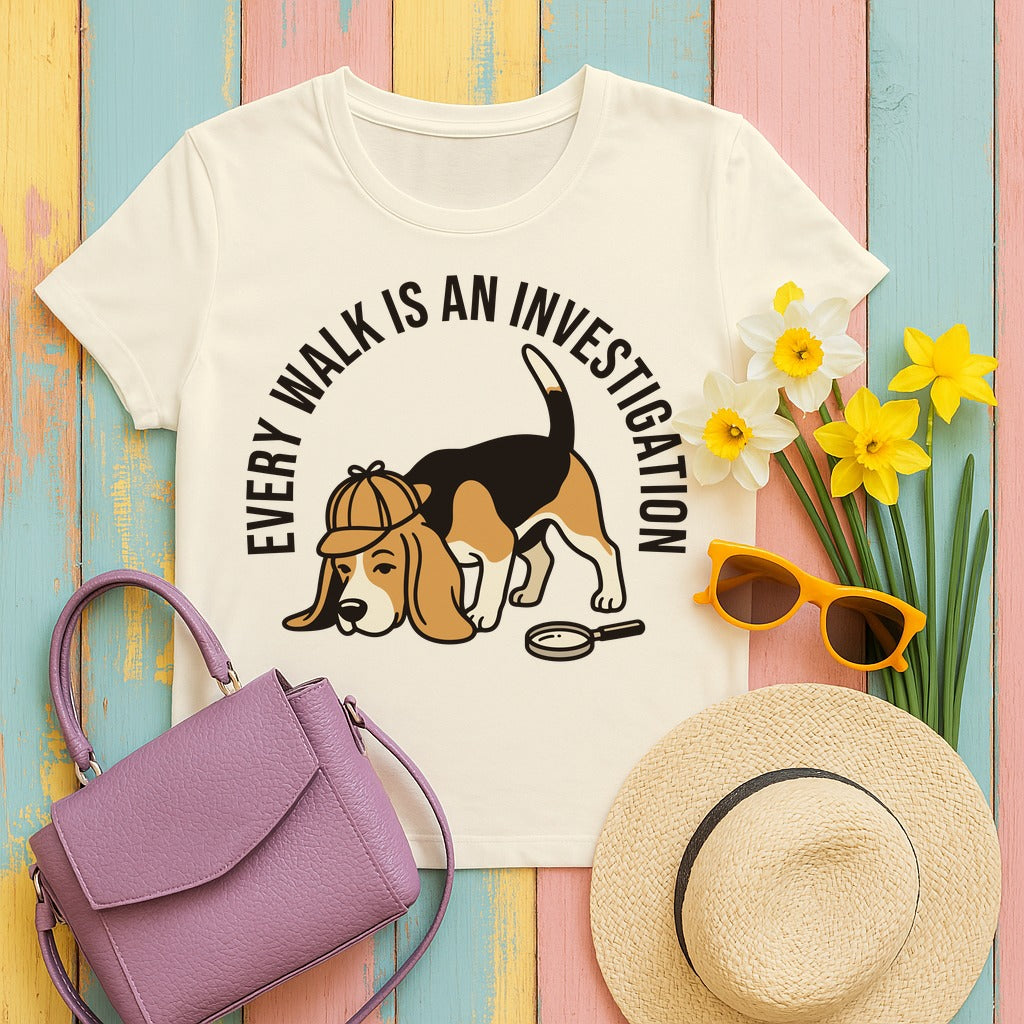 Every Walk Tracking Beagle T-Shirt in Natural