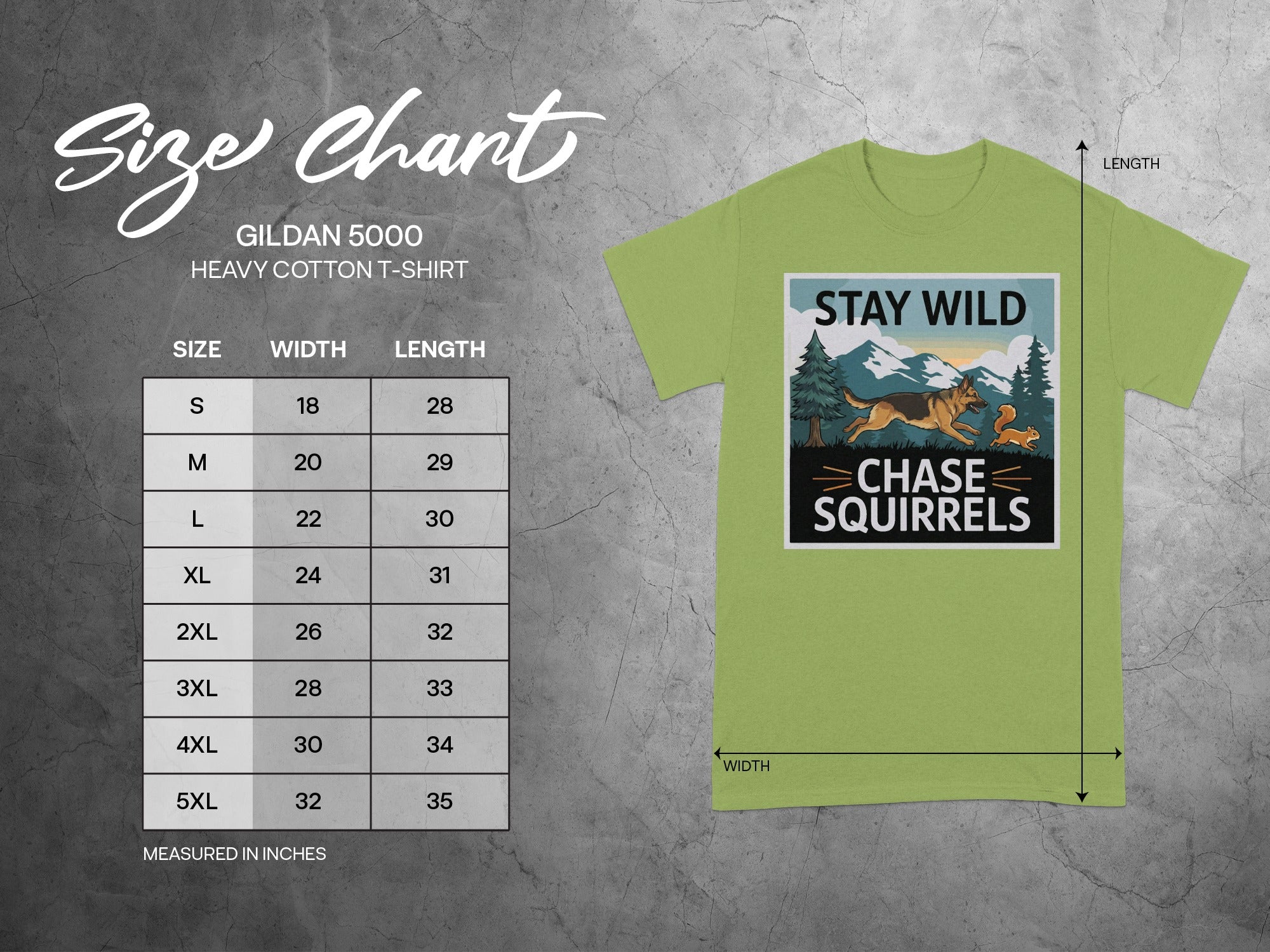 Stay Wild Chase Squirrels Gildan 5000 T-shirt Product