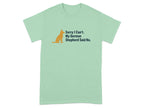 Light green t-shirt with German Shepherd illustration and "Sorry I Can't. My German Shepherd Said No." text.