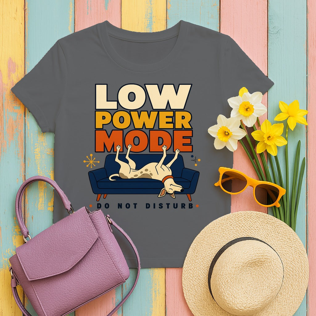 Low Power Mode Greyhound T-Shirt in Graphite Heather