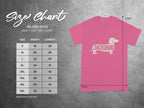 Gildan 5000 t-shirt size chart with measurements in inches.