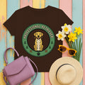 Funny Professional Retriever Yellow Labrador T-Shirt in Dark Chocolate