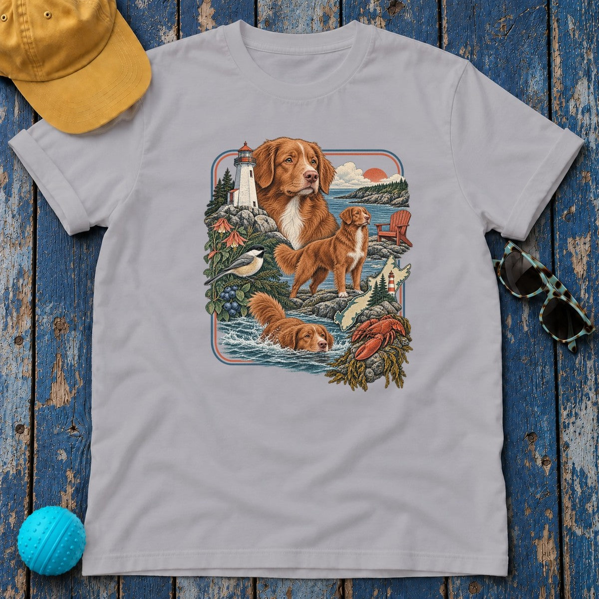 Nova Scotia Duck Tolling Retriever Heritage T-Shirt in Athletic Heather