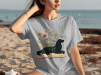 Dreamy Garden Dog Graphic Tee Ideal for Nature Lovers