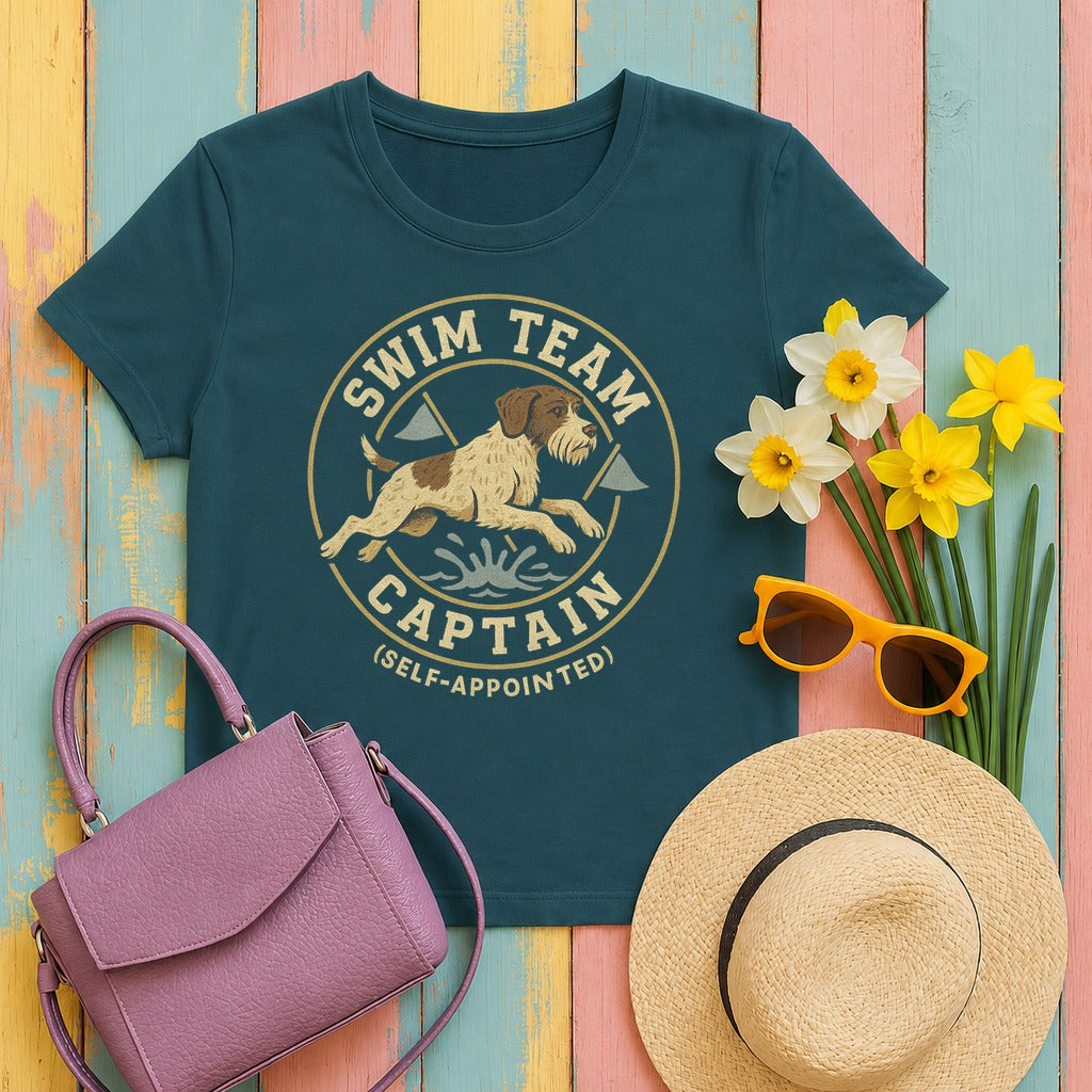 GWP Swim Team Captain Tee in Heather Deep Teal