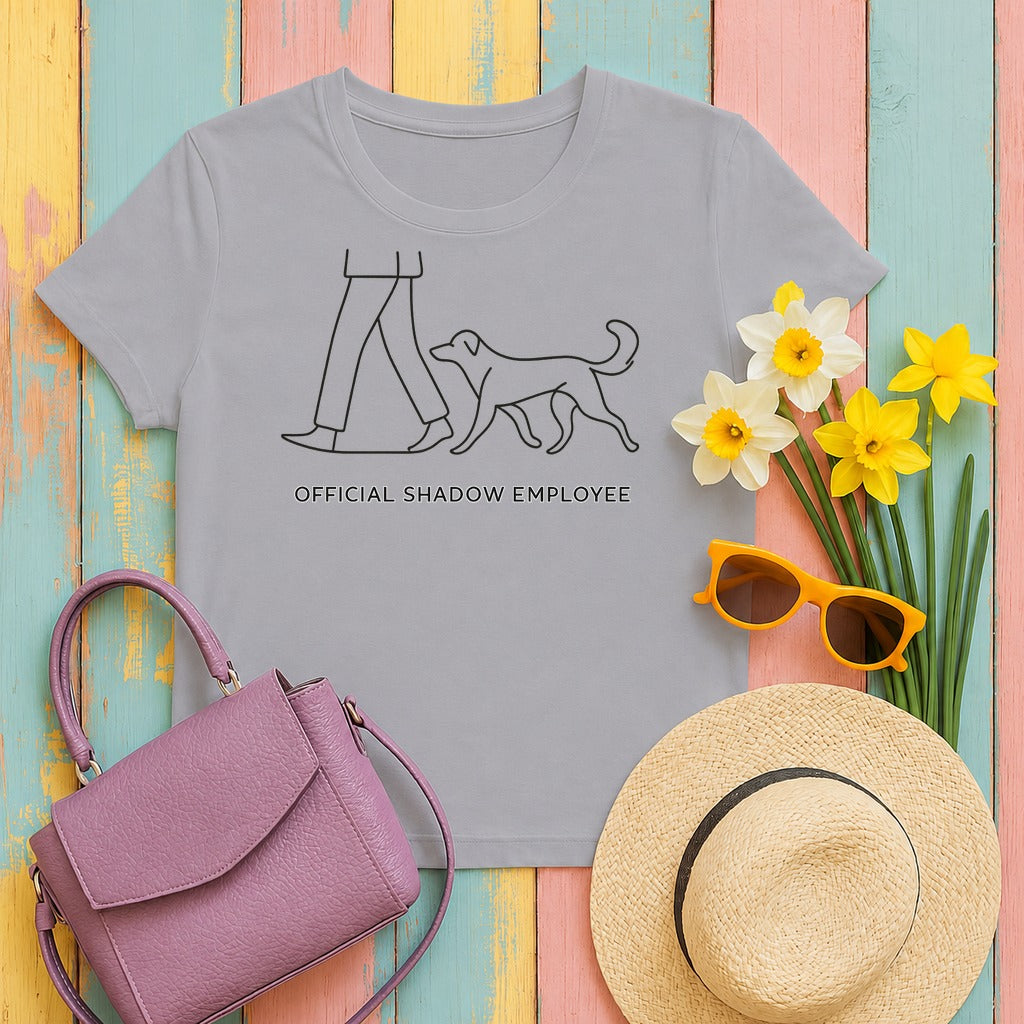 Nova Scotia Duck Tolling Retriever Shadow Employee T-shirt in Athletic Heather