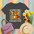 I Love You Random Citizen Corgi Hero T-Shirt in Dark Heather