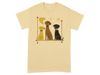 Cute Retro Dogs With Bone Print Graphic Tee Product