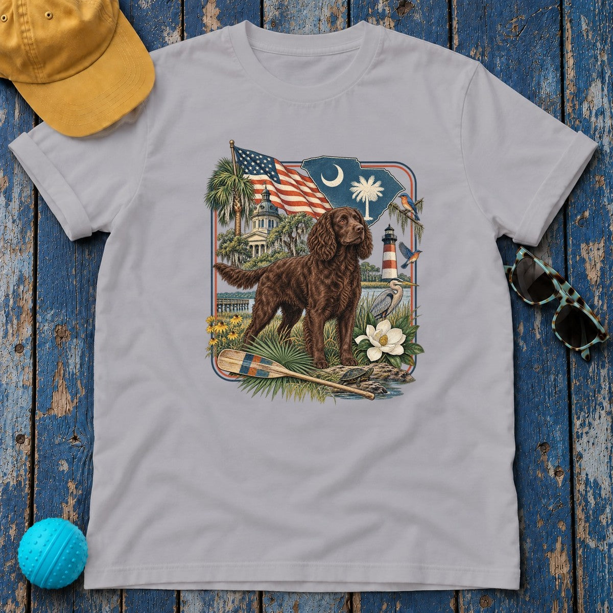 Boykin Spaniel South Carolina Heritage T-Shirt in Athletic Heather