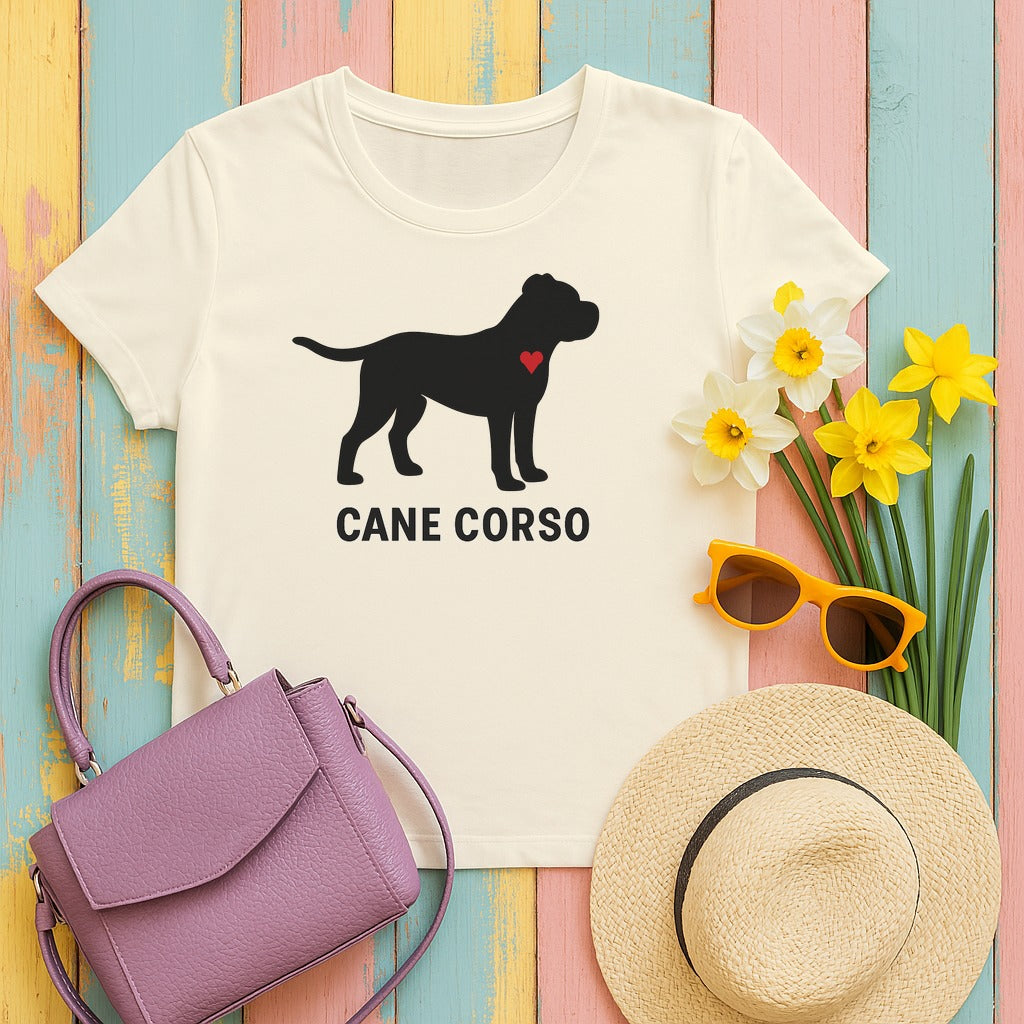 Cane Corso Silhouette Tee in Natural
