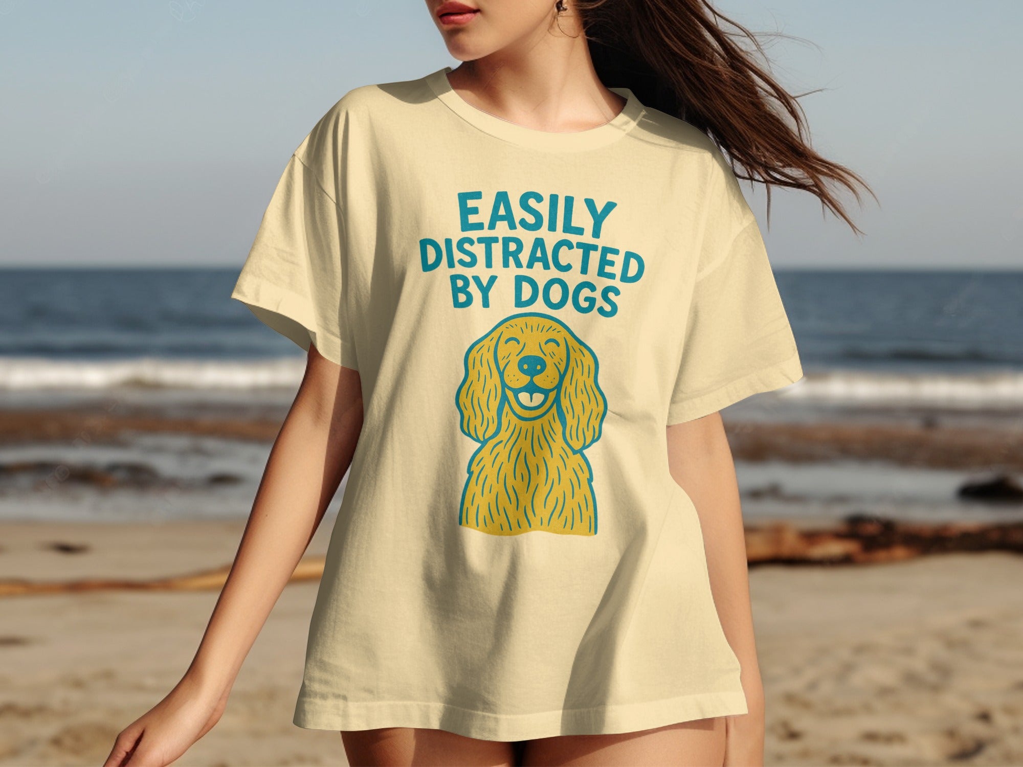 Easily Distracted By Dogs Graphic T-Shirt