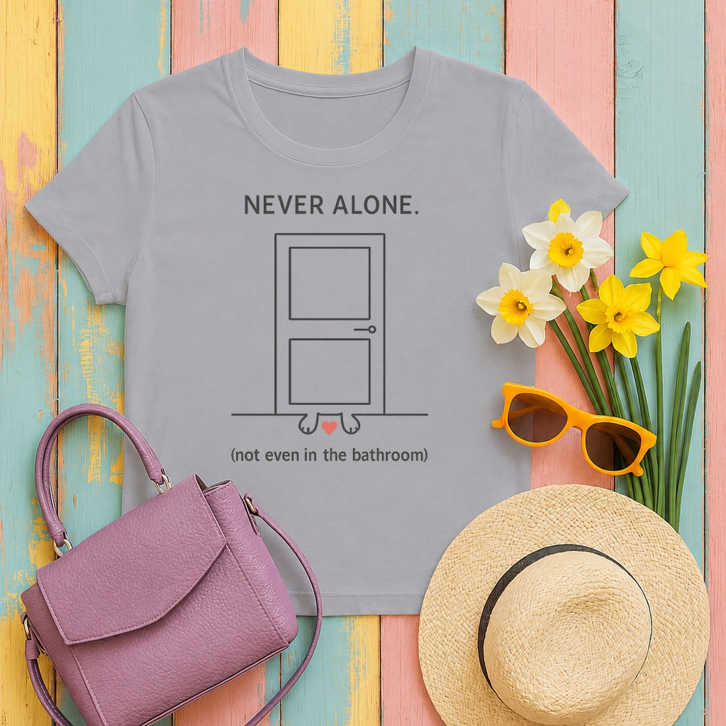 Black Lab Never Alone T-shirt in Athletic Heather