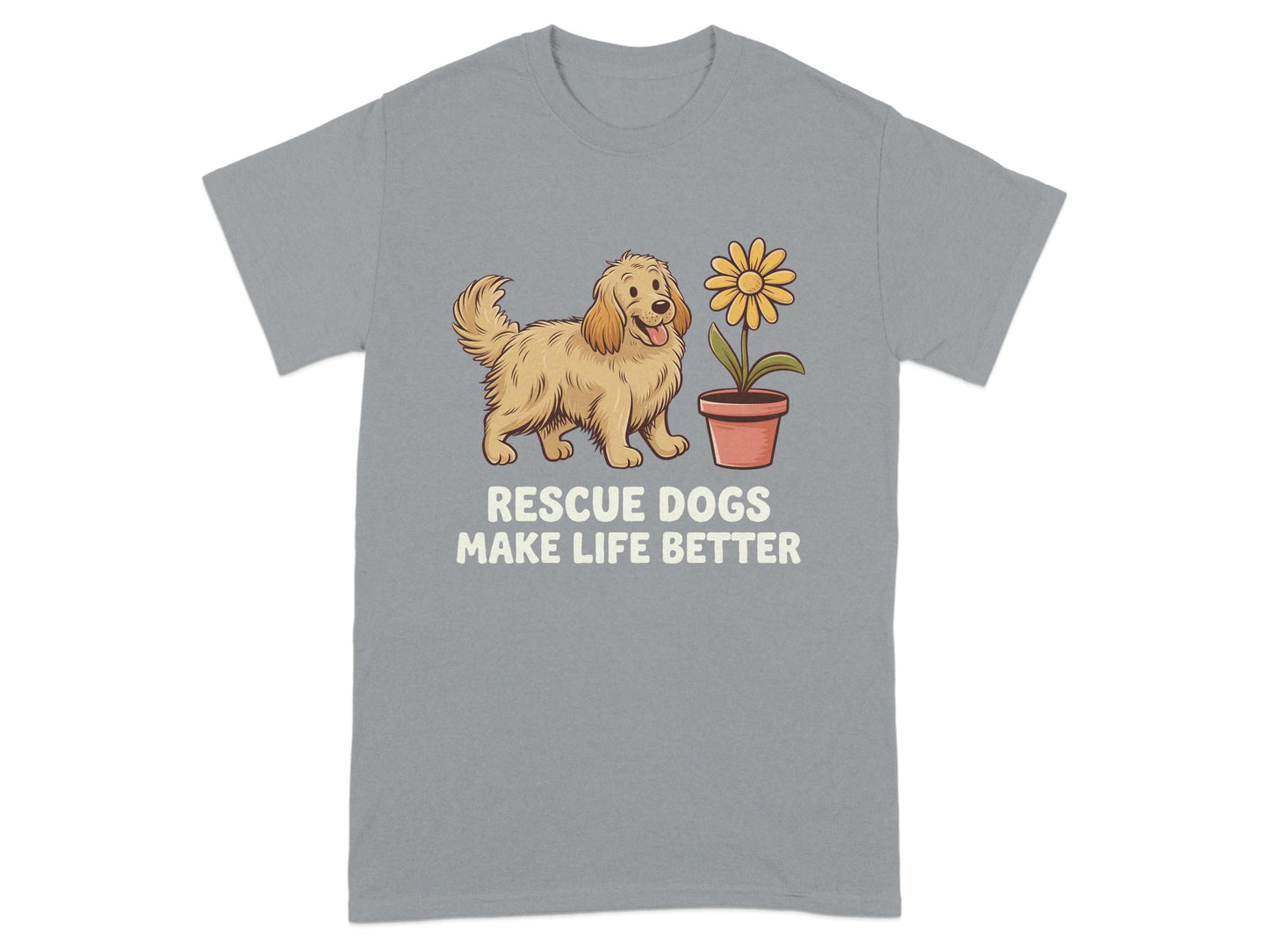 Rescue Dogs Make Life Better Cute T-Shirt product type