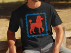 Red Poodle Design Black Tee Perfect for Dog Lovers