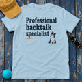 Professional Backtalk Specialist Sheltie T-Shirt in Light Blue