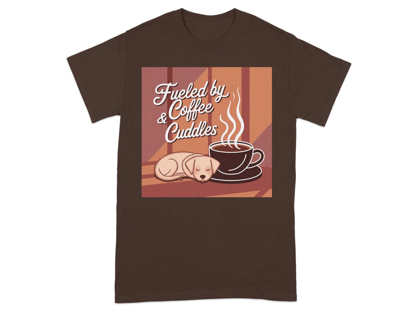 Fueled By Coffee and Cuddles Graphic T-Shirt product