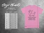 Gildan 5000 Heavy Cotton T-shirt size chart with Corgi graphic and text.