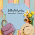 Golden Retriever Definition T-Shirt in Light Blue