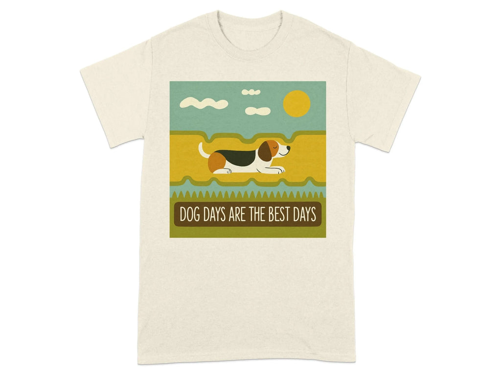 Dog Days Are The Best Days Beagle T-Shirt Natural T-shirt