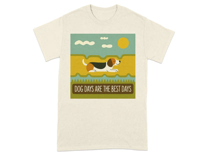 Dog Days Are The Best Days Beagle T-Shirt Natural T-shirt
