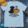 Black Lab & Coffee Daily Fuel Premium T-Shirt in Light Blue