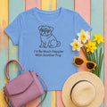 More Pugs Please: Minimalist T-Shirt in Carolina Blue