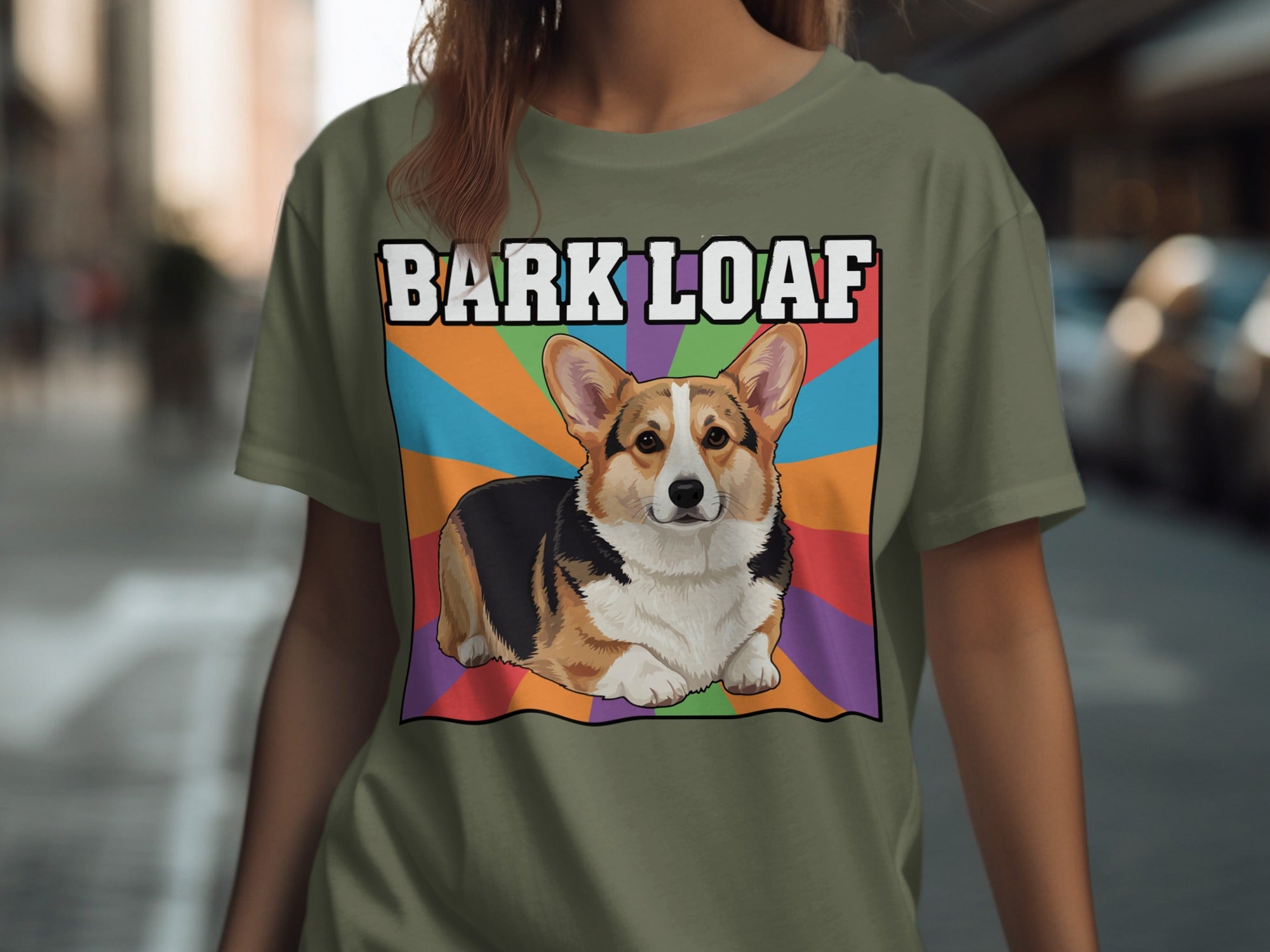 Bark Loaf Corgi Colorful Design T-Shirt