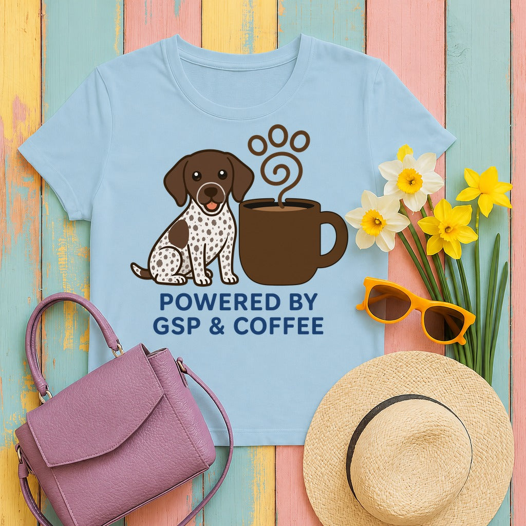 Powered by GSP & Coffee T-Shirt in Light Blue