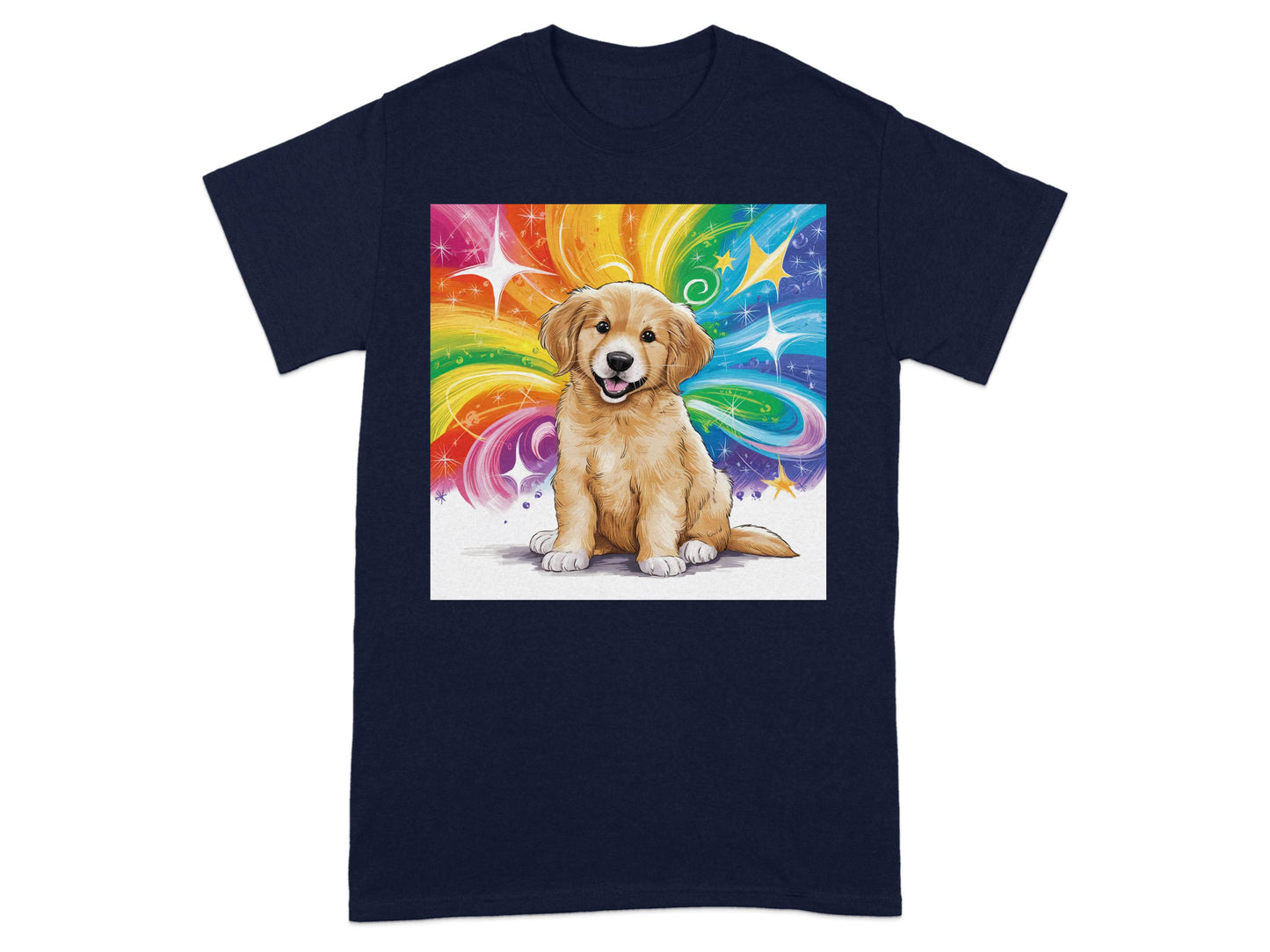 Vibrant Rainbow Puppy Graphic T-Shirt product type