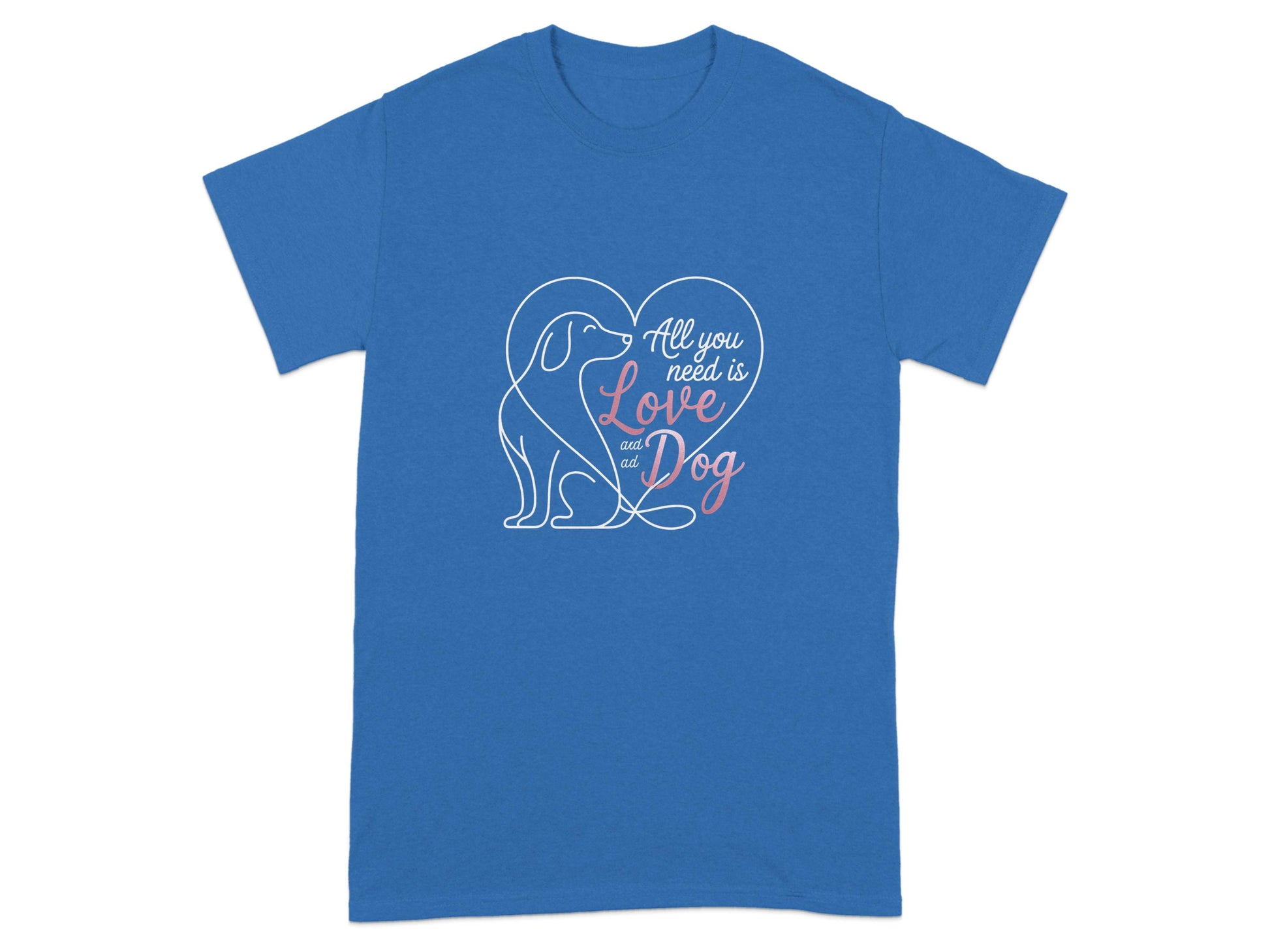 All You Need is Love and a Cute Dog T-shirt product type